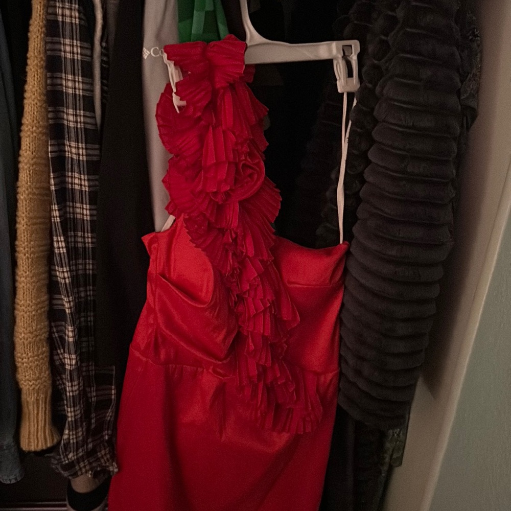 Maria Bonita red one shoulder dress